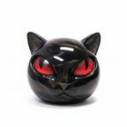 Cat Sculpture | Glossy Marble-Look & Expressive Eyes | 8 × 8 × 9 cm