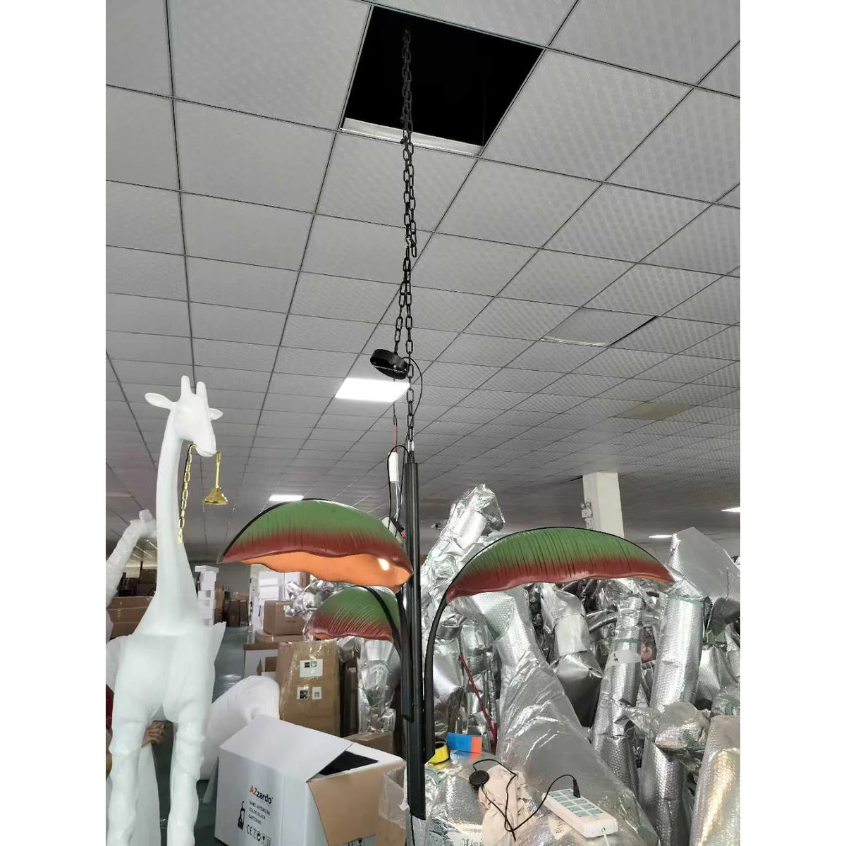 Ceiling Chandelier | Banana Leaf Design & Integrated LED