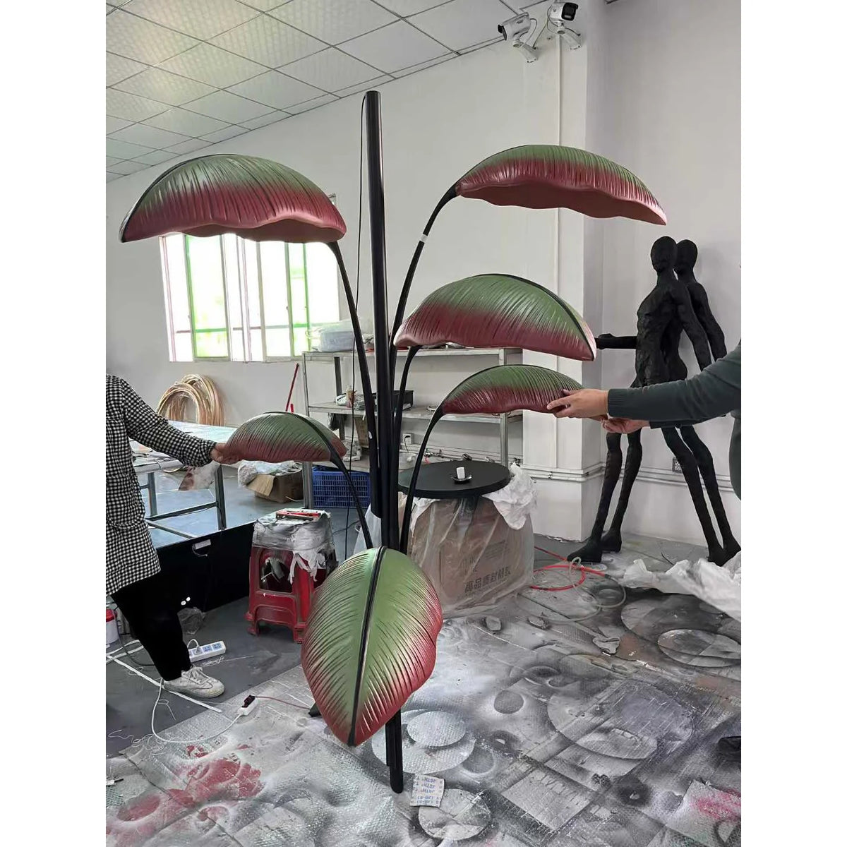 Ceiling Chandelier | Banana Leaf Design & Integrated LED