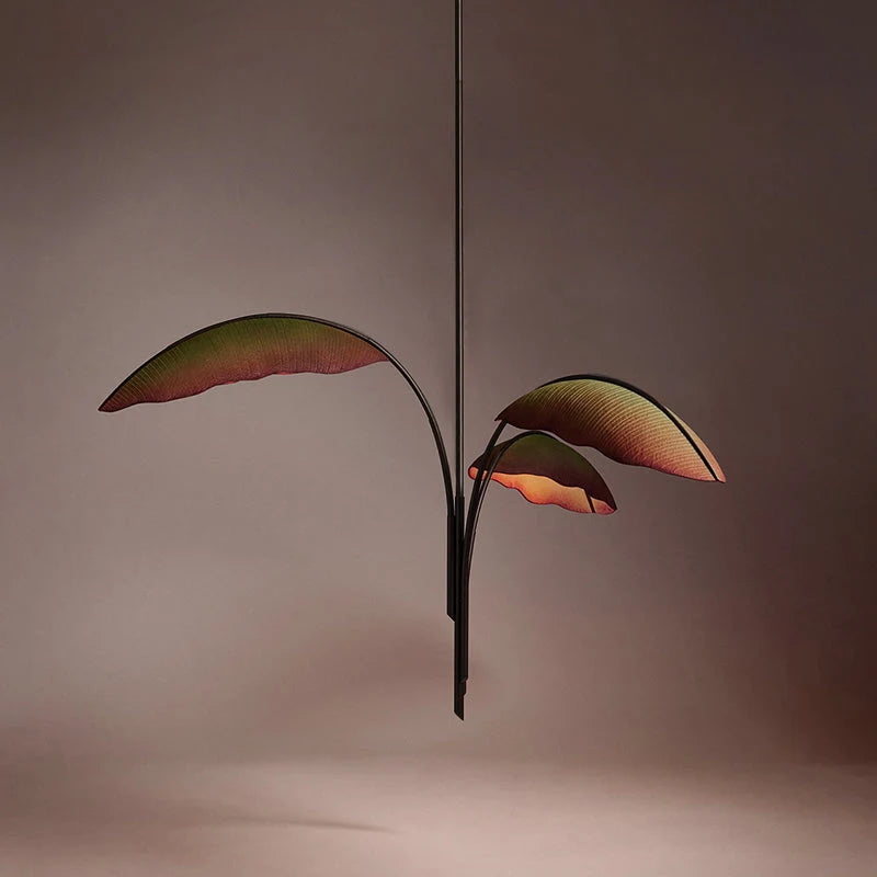 Ceiling Chandelier | Banana Leaf Design & Integrated LED