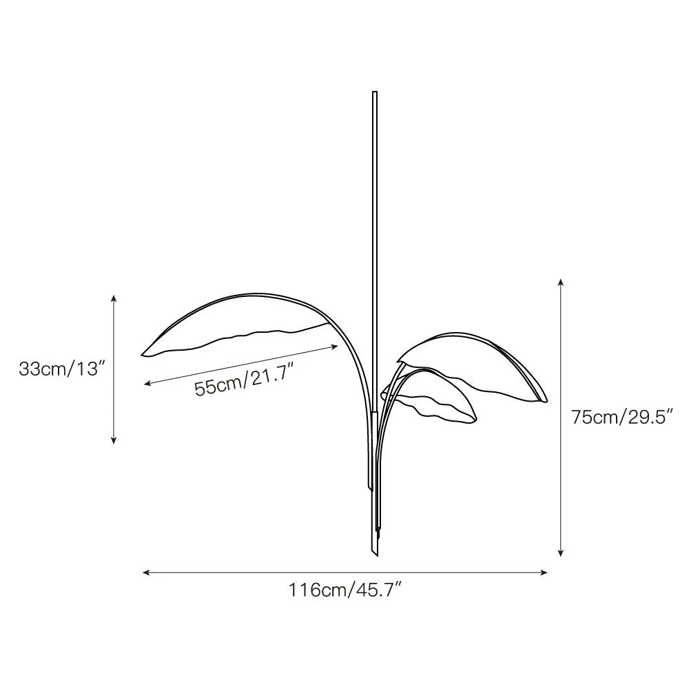 Ceiling Chandelier | Banana Leaf Design & Integrated LED
