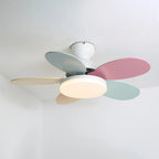 Ceiling Fan Light | Wooden Blades & Integrated LED | Ø90/100 cm