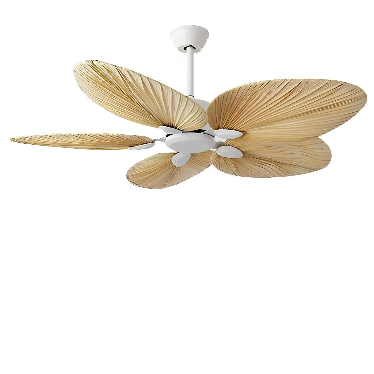 Ceiling Fan | Palm Leaf Blades, Quiet Motor & Remote Control