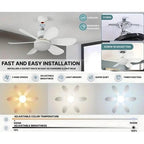 Ceiling Fan With LED Light | Remote Control