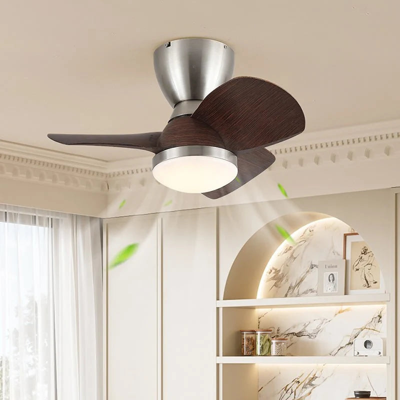 Ceiling Fan With Light | Integrated LED & Remote | Dia 55 cm