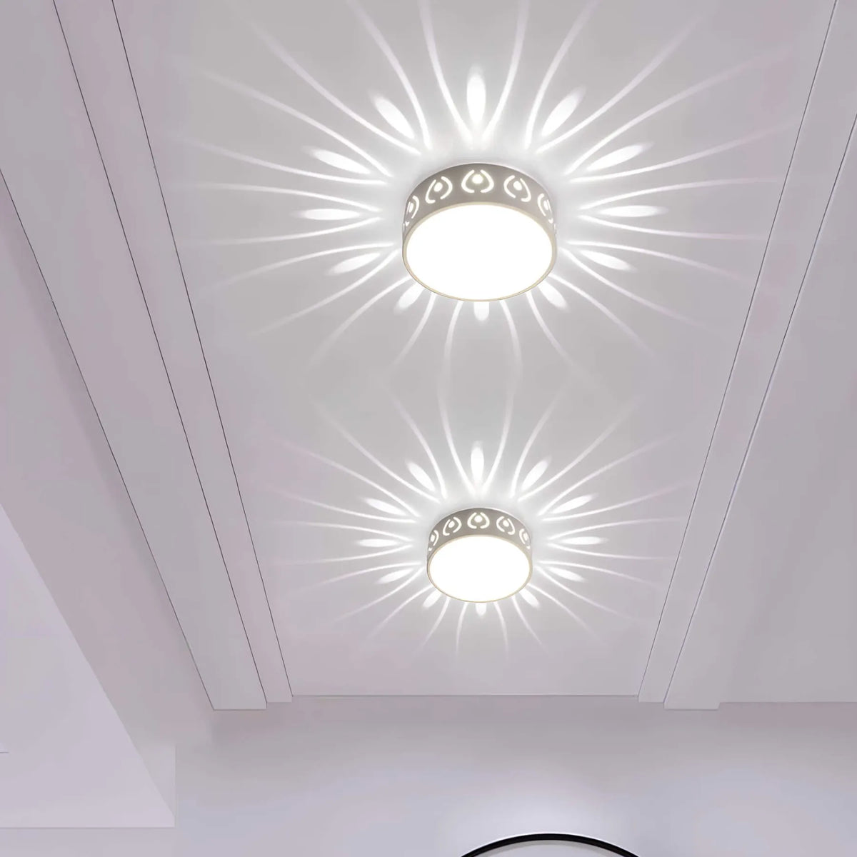 Ceiling Lamp | Crystal-Acrylic & Integrated LED | Warm & Cool White