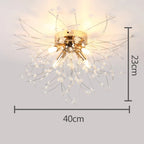 Ceiling Lamp | Crystal Design & Warm LED | 4–8 Lights