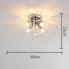 Ceiling Lamp | Crystal Design & Warm LED | 4–8 Lights