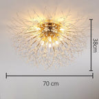 Ceiling Lamp | Crystal Design & Warm LED | 4–8 Lights