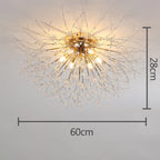 Ceiling Lamp | Crystal Design & Warm LED | 4–8 Lights