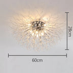 Ceiling Lamp | Crystal Design & Warm LED | 4–8 Lights