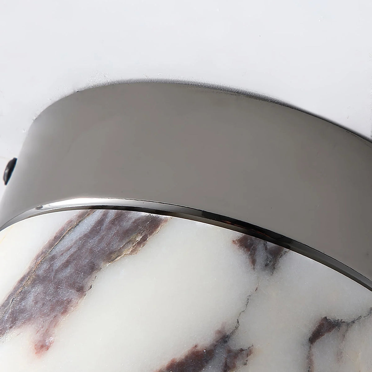 Ceiling Lamp | Marble Body & Glass Shade | 12 cm Diameter