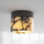 Ceiling Lamp | Marble Body & Glass Shade | 12 cm Diameter