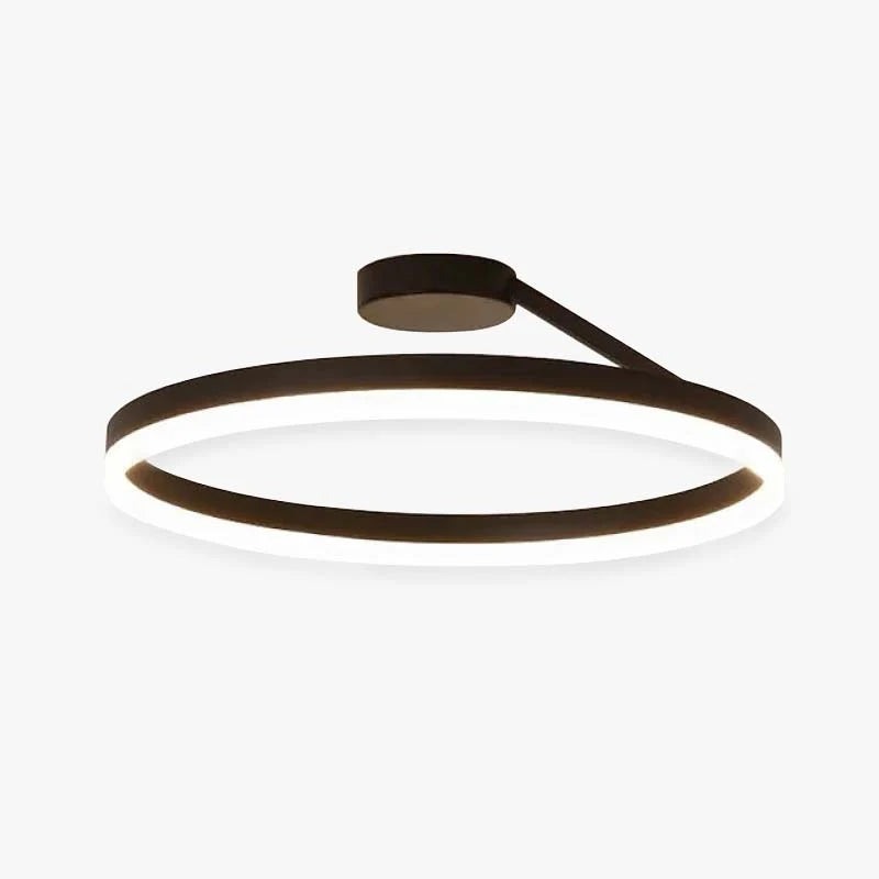 Ceiling Lamp | Modern Metal Ring & Acrylic Shade | Dimmable