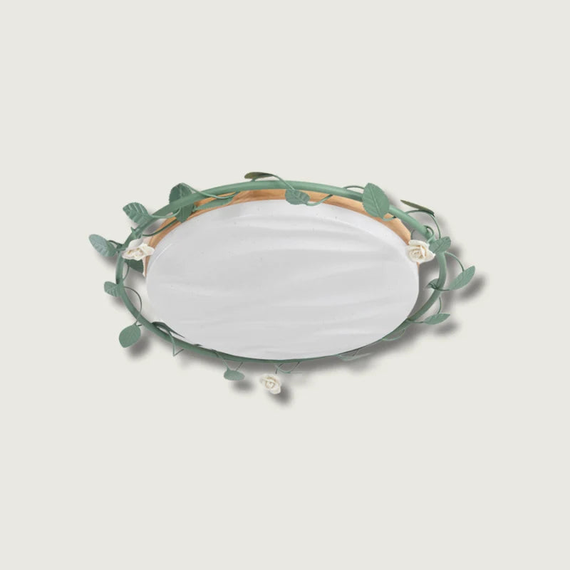 Ceiling Lamp | Rose Wreath Floral & Integrated LED | Ø36–58 cm