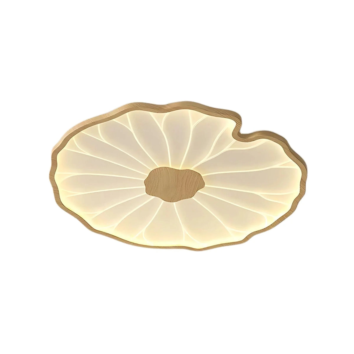 Ceiling Lamp | Walnut Wood-Look & Adjustable LED Color Temperature | Low-Profile