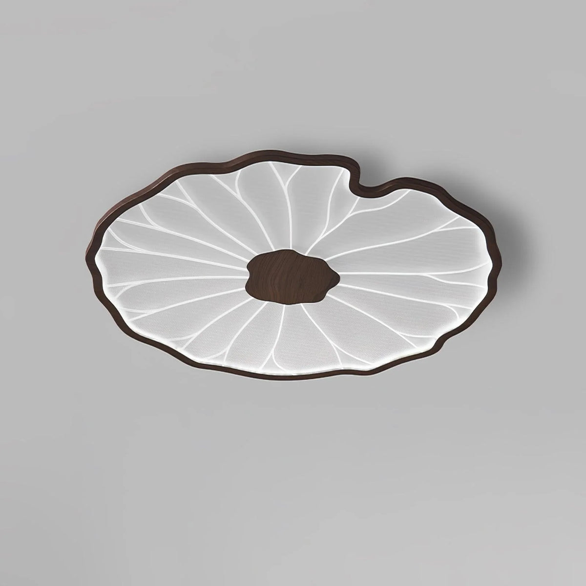 Ceiling Lamp | Walnut Wood-Look & Adjustable LED Color Temperature | Low-Profile