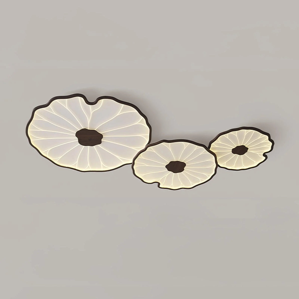 Ceiling Lamp | Walnut Wood-Look & Adjustable LED Color Temperature | Low-Profile