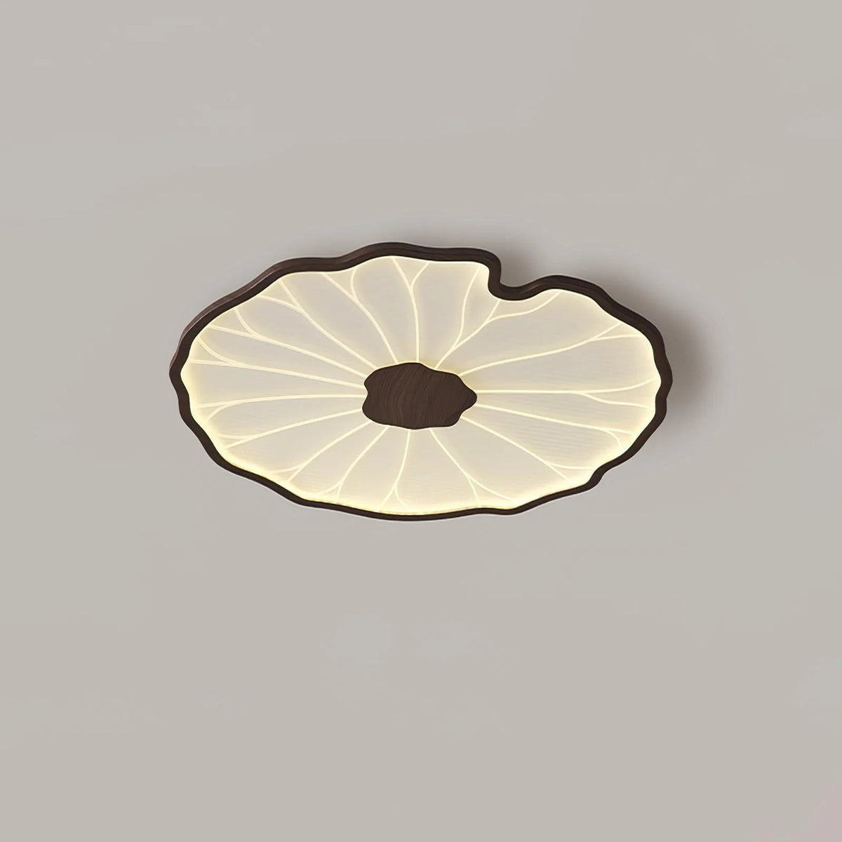 Ceiling Lamp | Walnut Wood-Look & Adjustable LED Color Temperature | Low-Profile