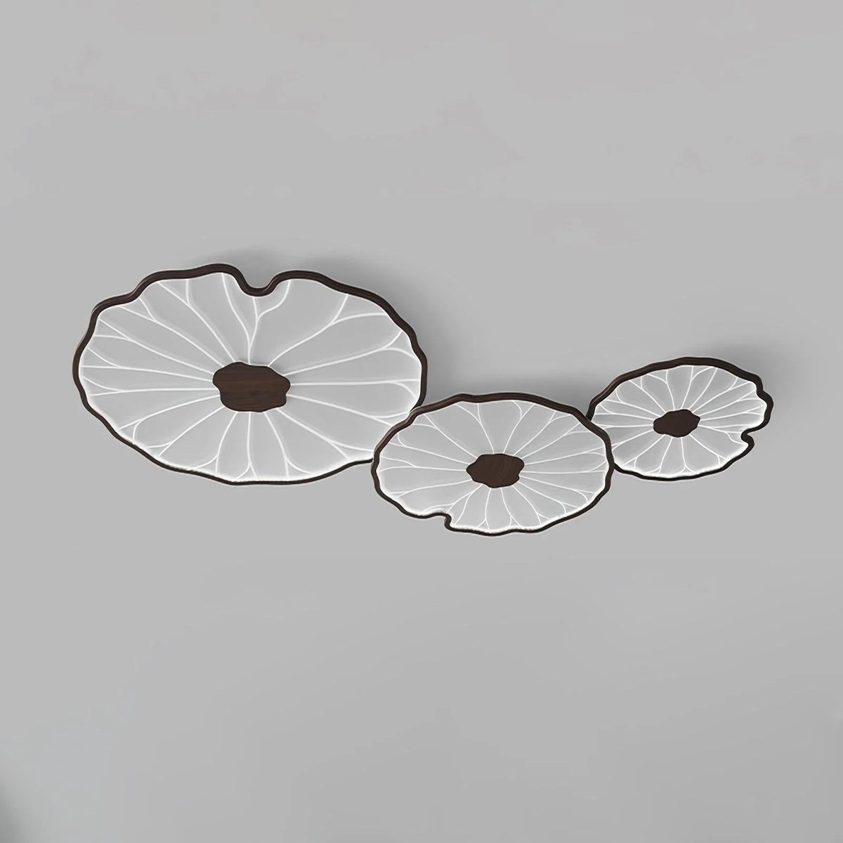 Ceiling Lamp | Walnut Wood-Look & Adjustable LED Color Temperature | Low-Profile