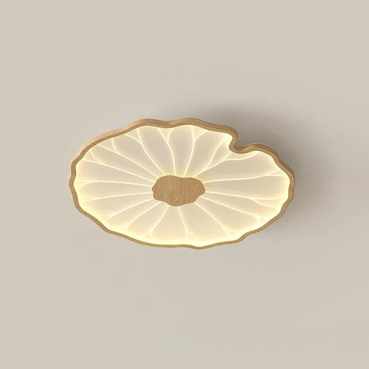 Ceiling Lamp | Walnut Wood-Look & Adjustable LED Color Temperature | Low-Profile