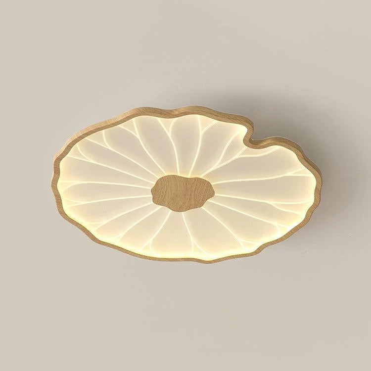 Ceiling Lamp | Walnut Wood-Look & Adjustable LED Color Temperature | Low-Profile