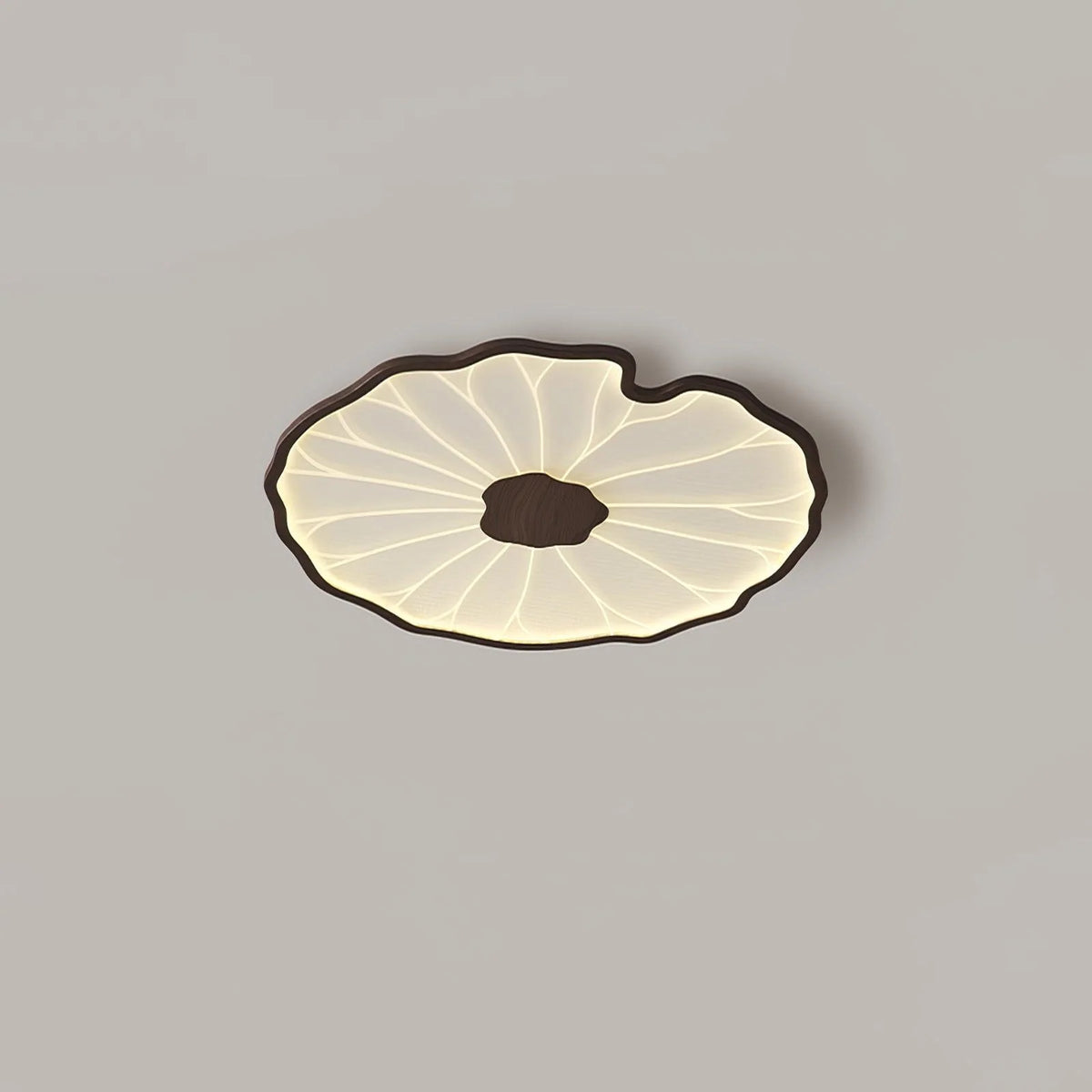 Ceiling Lamp | Walnut Wood-Look & Adjustable LED Color Temperature | Low-Profile
