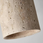 Ceiling Lamp | Travertine Shade & Wabi-Sabi Design | Integrated LED