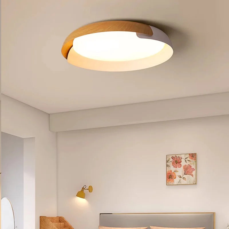 Ceiling Lamp | Wood Effect & Energy Efficient LED | 40 x 40 / 50 x 50 cm