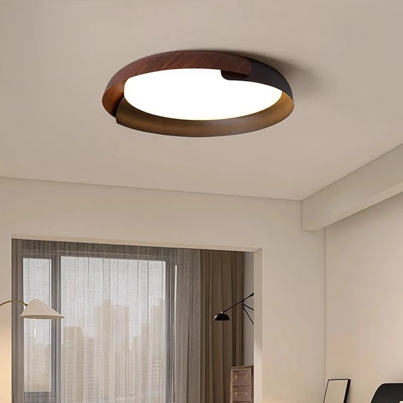 Ceiling Lamp | Wood Effect & Energy Efficient LED | 40 x 40 / 50 x 50 cm