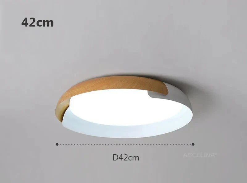 Ceiling Lamp | Wood Effect & Energy Efficient LED | 40 x 40 / 50 x 50 cm