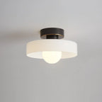 Ceiling Light | Bauhaus-Style Glass Globe & Low-Profile | 24 cm Diameter