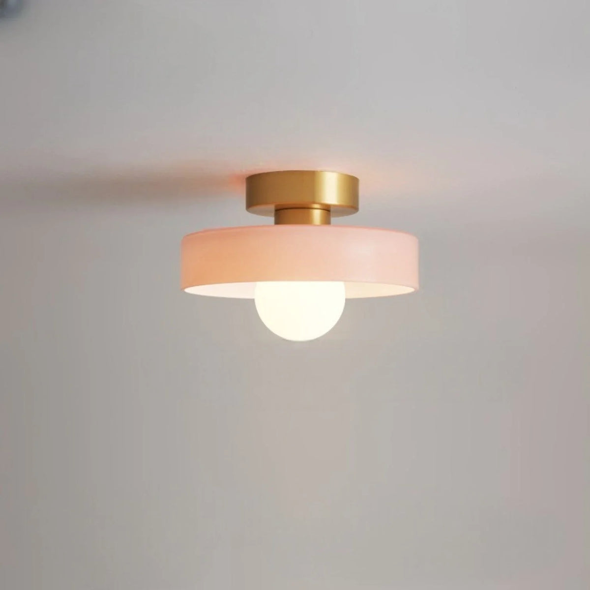 Ceiling Light | Bauhaus-Style Glass Globe & Low-Profile | 24 cm Diameter