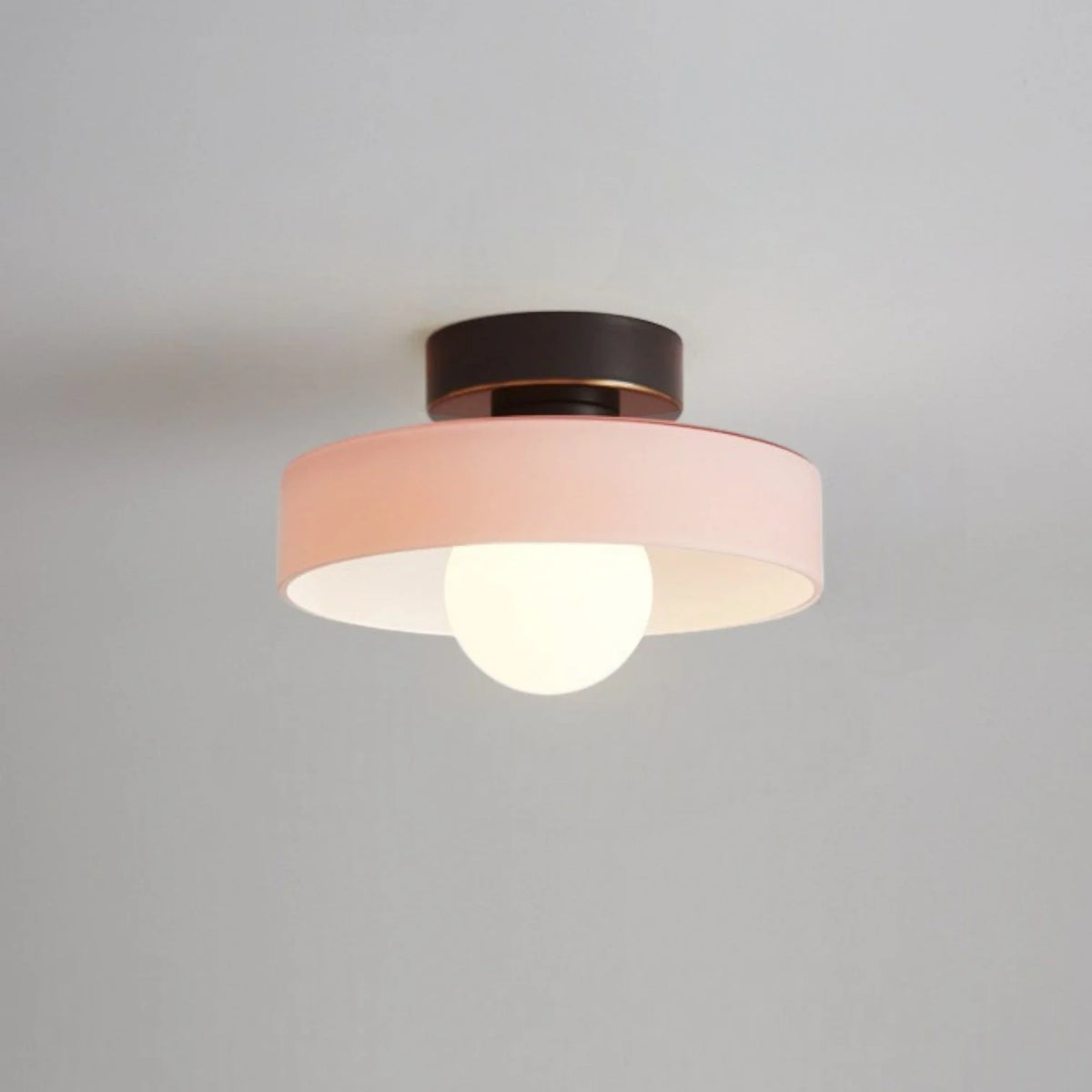 Ceiling Light | Bauhaus-Style Glass Globe & Low-Profile | 24 cm Diameter