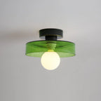 Ceiling Light | Bauhaus-Style Glass Globe & Low-Profile | 24 cm Diameter