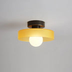 Ceiling Light | Bauhaus-Style Glass Globe & Low-Profile | 24 cm Diameter