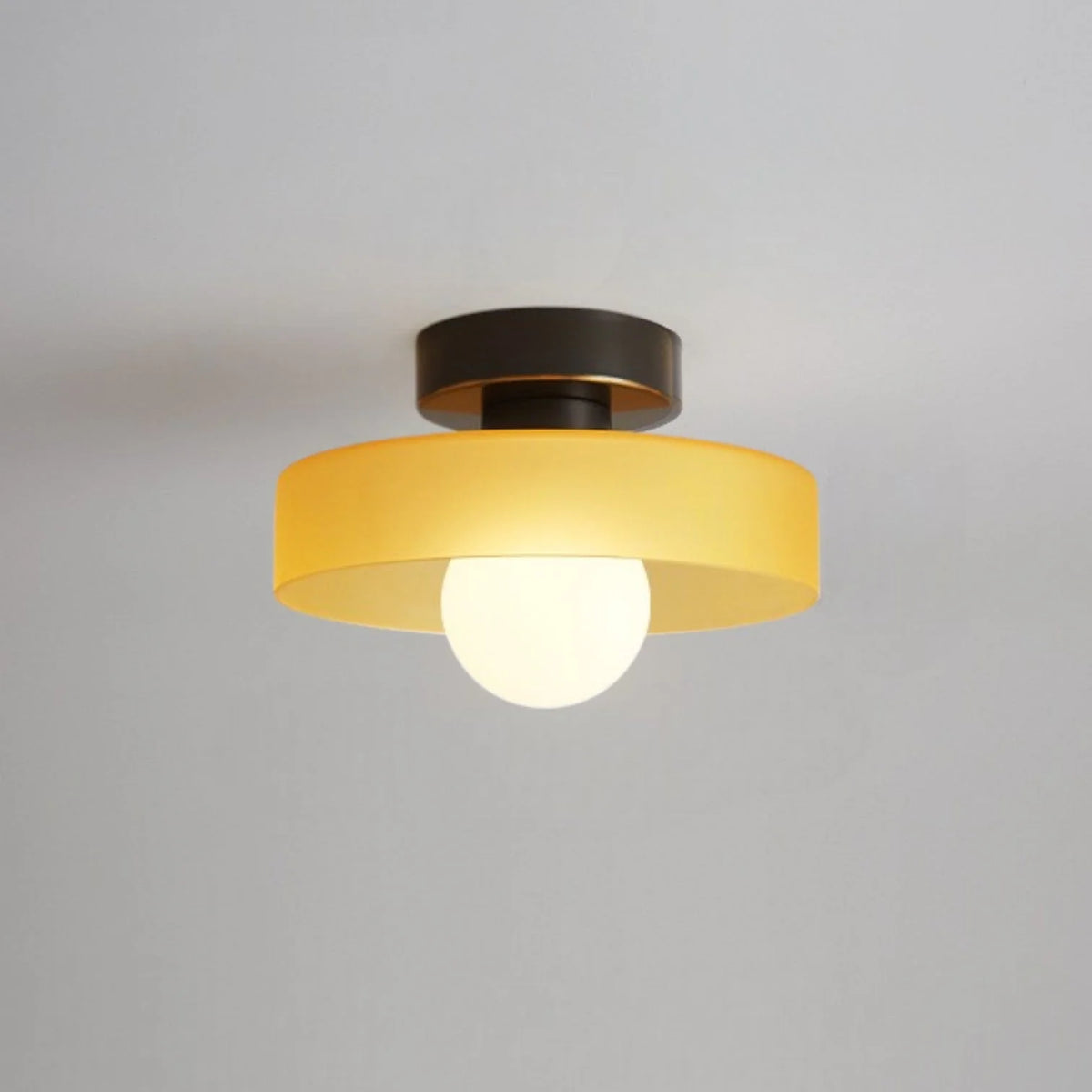 Ceiling Light | Bauhaus-Style Glass Globe & Low-Profile | 24 cm Diameter