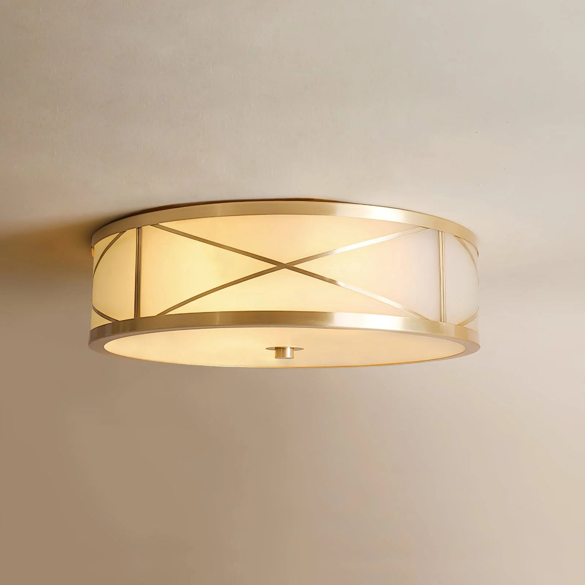 Ceiling Light | Brass & Glass | 35–45 Cm Diameter