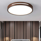 Ceiling Light | Flush-Mount Wood Frame & Dimmable LED