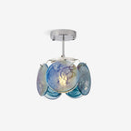 Ceiling Light | Glass Shade & Metal Canopy | Damp-Location Rated