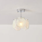 Ceiling Light | Glass Shade & Metal Canopy | Damp-Location Rated