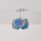 Ceiling Light | Glass Shade & Metal Canopy | Damp-Location Rated