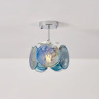 Ceiling Light | Glass Shade & Metal Canopy | Damp-Location Rated