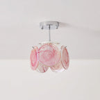Ceiling Light | Glass Shade & Metal Canopy | Damp-Location Rated