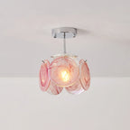 Ceiling Light | Glass Shade & Metal Canopy | Damp-Location Rated