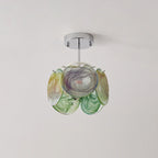 Ceiling Light | Glass Shade & Metal Canopy | Damp-Location Rated