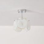 Ceiling Light | Glass Shade & Metal Canopy | Damp-Location Rated