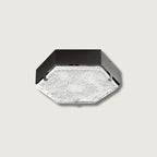 Ceiling Light | Hexagonal Opal Glass & Black-Copper Finish | 40 cm Diameter