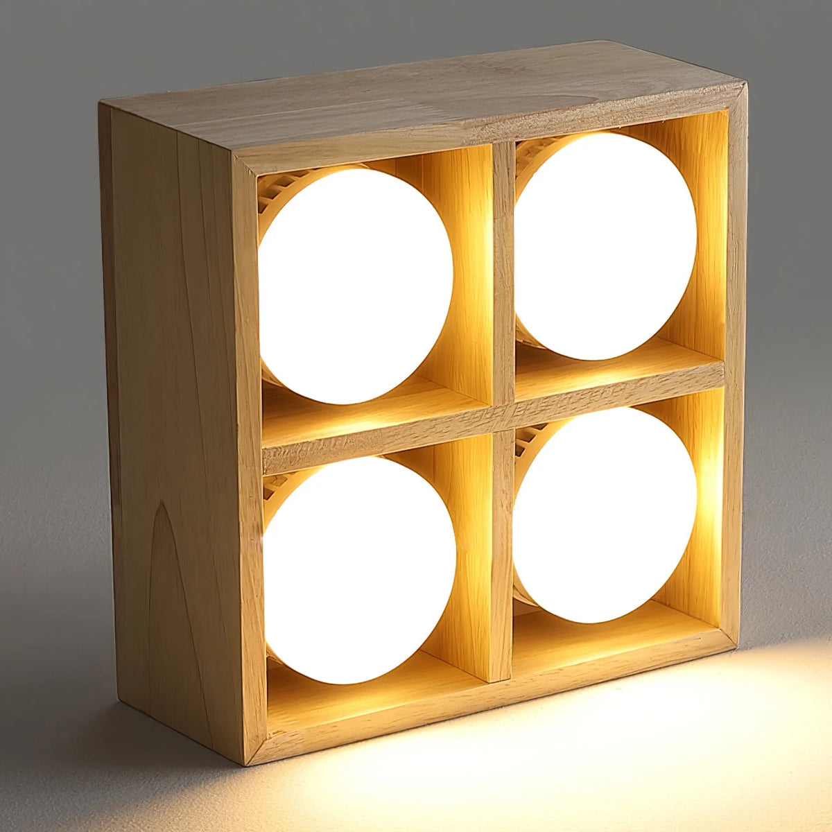 Ceiling Light | Integrated LED Rubberwood & Acrylic | 1/2/4-Head Options