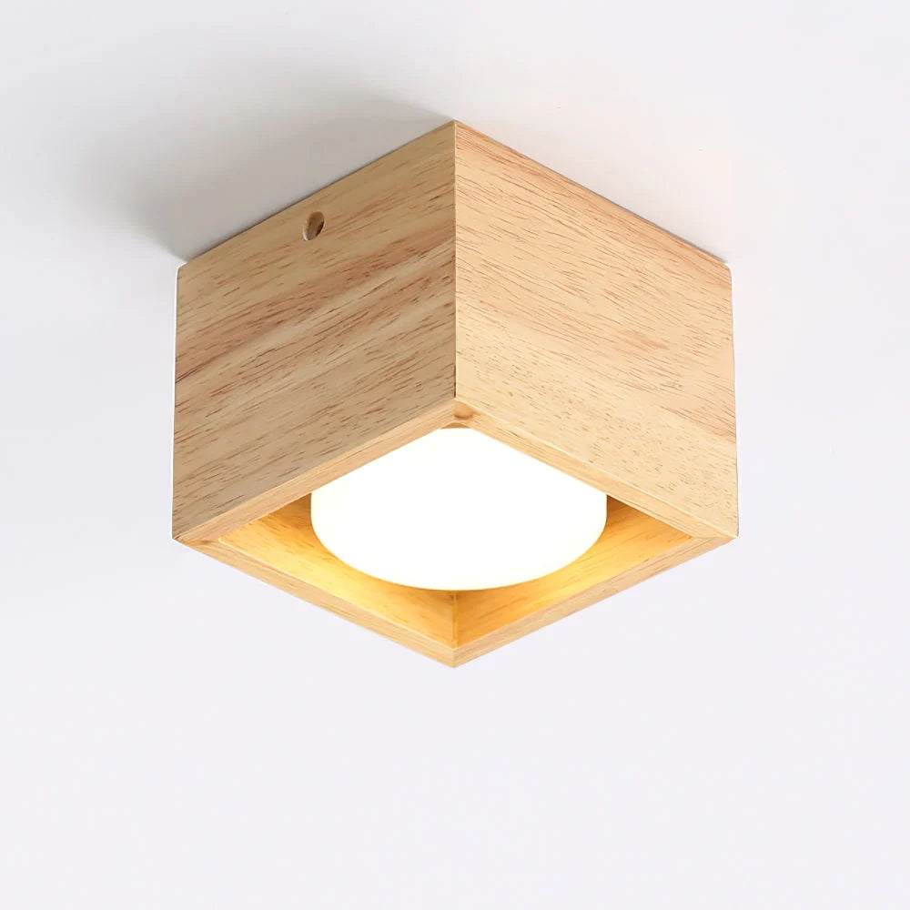 Ceiling Light | Integrated LED Rubberwood & Acrylic | 1/2/4-Head Options
